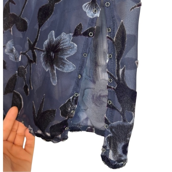 POL Velvet Floral Tank Top Fairycore Goth Woman’s Size Small - Picture 3 of 9